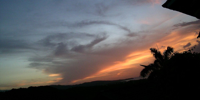 Swirling clouds